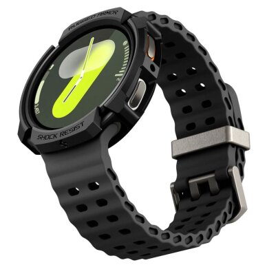 Samsung Galaxy Watch 8 40mm dėklas Spigen Rugged Armor – matinės juodos spalvos 8 Samsung Galaxy Watch 8 40mm dėklas Spigen Rugged Armor – matinės juodos spalvos 8
