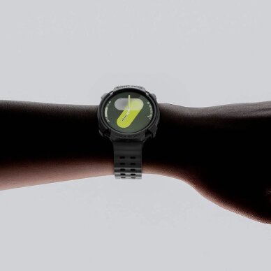 Samsung Galaxy Watch 8 40mm dėklas Spigen Rugged Armor – matinės juodos spalvos 9