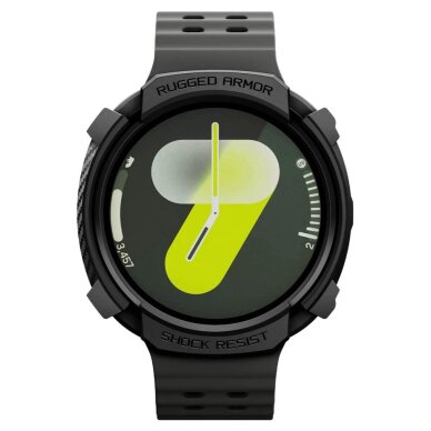Samsung Galaxy Watch 8 44mm dėklas Spigen Rugged Armor – matinės juodos spalvos 3