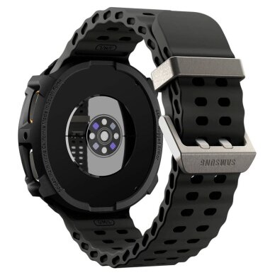Samsung Galaxy Watch 8 44mm dėklas Spigen Rugged Armor – matinės juodos spalvos 4