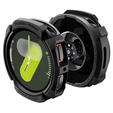 Samsung Galaxy Watch 8 44mm dėklas Spigen Rugged Armor – matinės juodos spalvos 8 Samsung Galaxy Watch 8 44mm dėklas Spigen Rugged Armor – matinės juodos spalvos 8