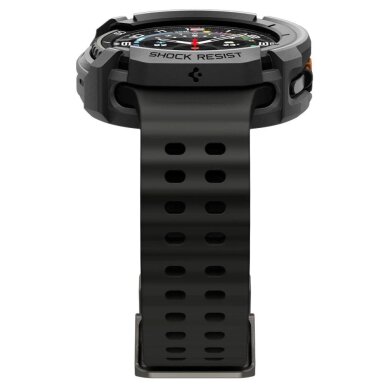 Samsung Galaxy Watch 8 Classic 46mm dėklas Spigen Rugged Armor – matinės juodos spalvos 5