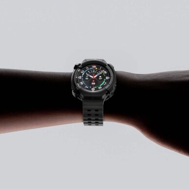 Samsung Galaxy Watch 8 Classic 46mm dėklas Spigen Rugged Armor – matinės juodos spalvos 9