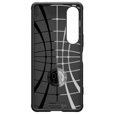 Sony Xperia 1 VII dėklas Spigen Rugged Armor – matinės juodos spalvos 3