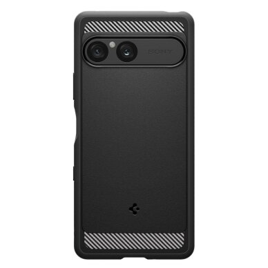 Sony Xperia 10 VII Spigen Rugged Armor dėklas – matinės juodos spalvos 1 Sony Xperia 10 VII Spigen Rugged Armor dėklas – matinės juodos spalvos 1
