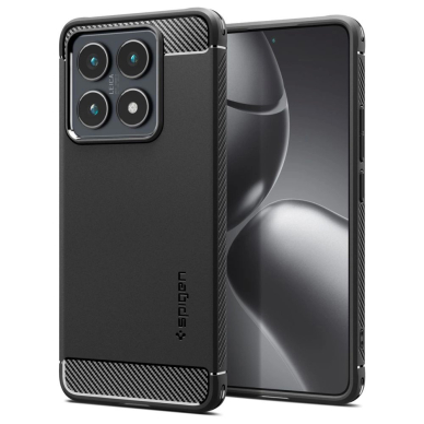 Xiaomi 14T Pro Spigen Rugged Armor dėklas - matinės juodos