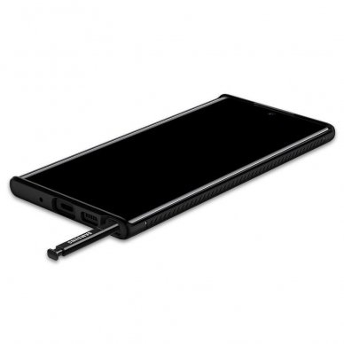 Aukštos Kokybės Dėklas Spigen Rugged Armor Galaxy Note 10+ Plus Matte Juodas 7