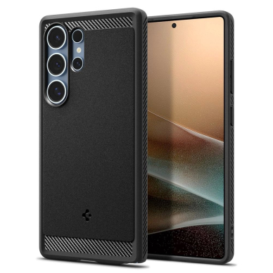Samsung Galaxy S25 Ultra – Spigen Rugged Armor Mag dėklas - Juodas 1