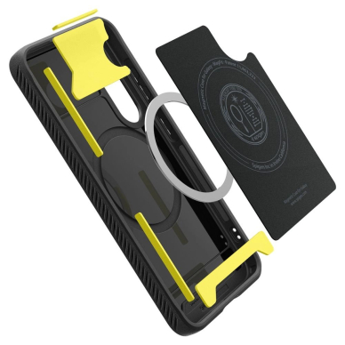 Spigen Sustiprintas Armor Mag MagSafe Dėklas Samsung Galaxy S25 - Juodas 11