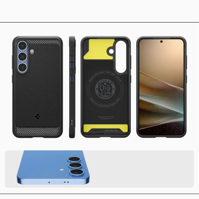 Spigen Sustiprintas Armor Mag MagSafe Dėklas Samsung Galaxy S25 - Juodas 16