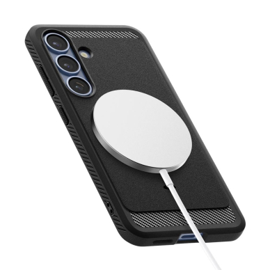 Spigen Sustiprintas Armor Mag MagSafe Dėklas Samsung Galaxy S25 - Juodas 8
