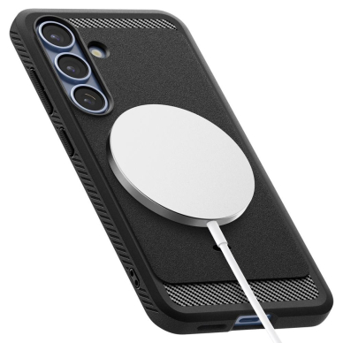 Spigen Sustiprintas Armor Mag MagSafe Dėklas Samsung Galaxy S25 - Juodas 9