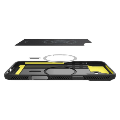 Spigen Sustiprintas Armor MagSafe Dėklas skirtas iPhone 16 - Juodas 6