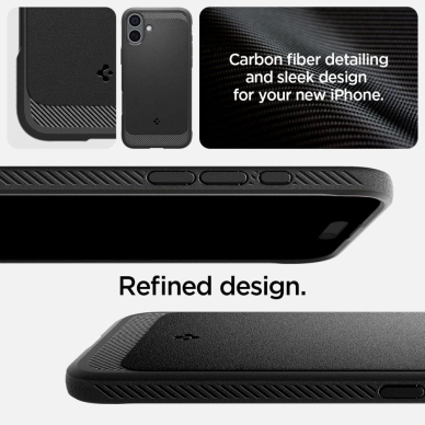 Spigen Sustiprintas Armor MagSafe Dėklas skirtas iPhone 16 - Juodas 7