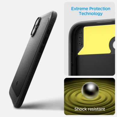Spigen Sustiprintas Armor MagSafe Dėklas skirtas iPhone 16 - Juodas 8