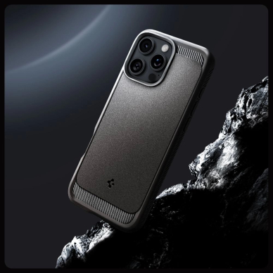 Spigen Sustiprintas Armor MagSafe Dėklas skirtas iPhone 16 Pro Max - Pilkas 8