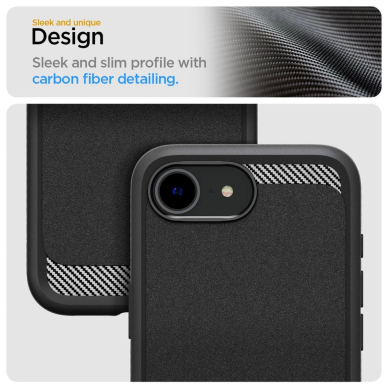 Spigen Sustiprintas Armor MagSafe Dėklas skirtas iPhone SE 4 (2025) - Juodas 12