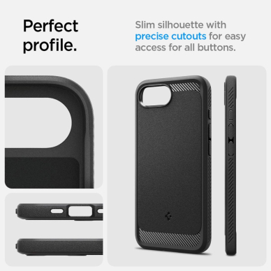 Spigen Sustiprintas Armor MagSafe Dėklas skirtas iPhone SE 4 (2025) - Juodas 15
