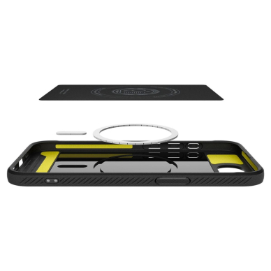 Spigen Sustiprintas Armor MagSafe Dėklas skirtas iPhone SE 4 (2025) - Juodas 9