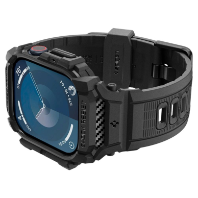 Spigen Rugged Armor Pro Apple Watch 10 (42mm) Strap Dėklas - Juodas 6 Spigen Rugged Armor Pro Apple Watch 10 (42mm) Strap Dėklas - Juodas 6