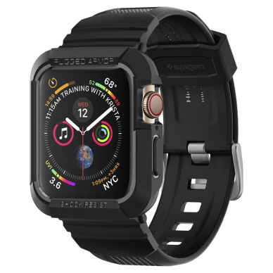 DĖKLAS SPIGEN RUGGED ARMOR APPLE WATCH 4/5/6 / SE (44MM) JUODAS DĖKLAS SPIGEN RUGGED ARMOR APPLE WATCH 4/5/6 / SE (44MM) JUODAS
