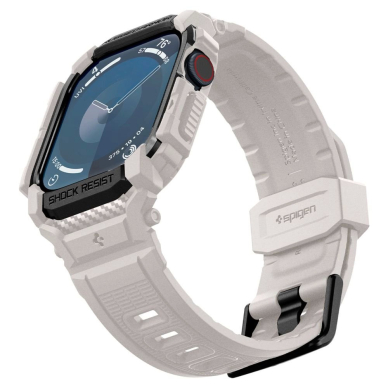 Apple Watch 10 (46mm) Spigen Rugged Armor „Pro“ dirželis – smėlinis 5