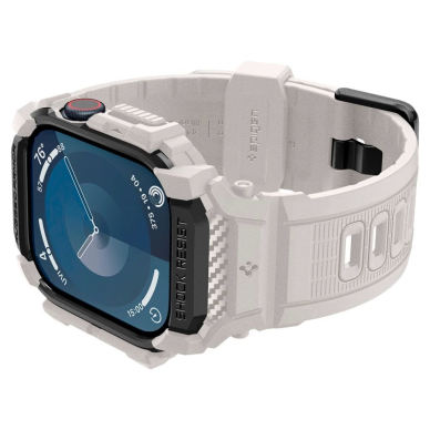 Apple Watch 10 (46mm) Spigen Rugged Armor „Pro“ dirželis – smėlinis 6