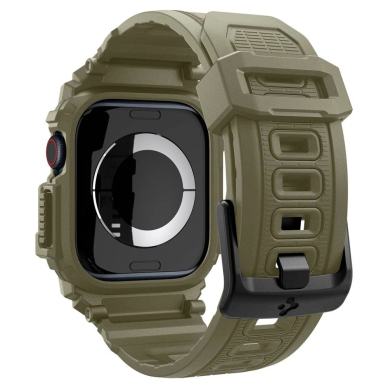 Apple Watch 10 (46mm) Spigen Rugged Armor „Pro“ dirželis – žalias 1