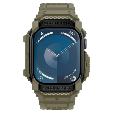 Apple Watch 10 (46mm) Spigen Rugged Armor „Pro“ dirželis – žalias 3