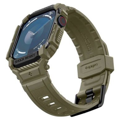 Apple Watch 10 (46mm) Spigen Rugged Armor „Pro“ dirželis – žalias 5