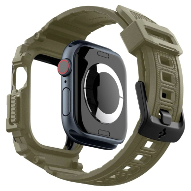 Apple Watch 10 (46mm) Spigen Rugged Armor „Pro“ dirželis – žalias 7