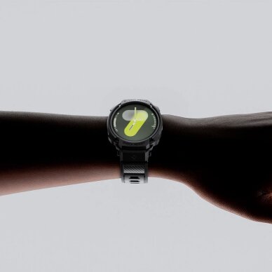 Samsung Galaxy Watch 8 44mm Spigen Rugged Armor Pro dirželis – matinės juodos spalvos 11