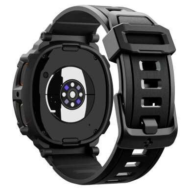 Samsung Galaxy Watch 8 44mm Spigen Rugged Armor Pro dirželis – matinės juodos spalvos 2