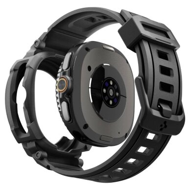 Samsung Galaxy Watch 8 Classic 46mm Spigen Rugged Armor Pro dirželis – matinės juodos spalvos 8