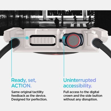 Apple Watch 10 46mm Spigen Rugged Armor dirželis – smėlinis 13 Apple Watch 10 46mm Spigen Rugged Armor dirželis – smėlinis 13