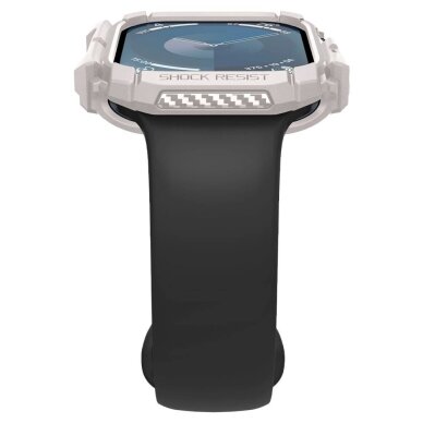 Apple Watch 10 46mm Spigen Rugged Armor dirželis – smėlinis 7