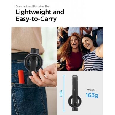 Spigen S570W Asmenukių lazda su MagSafe, trikoju ir Bluetooth – juodas 3