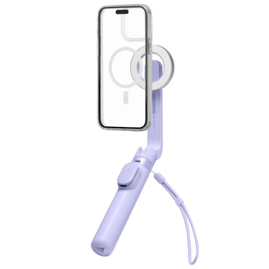 Spigen S571W Asmenukių lazda su MagSafe, Bluetooth ir trikoju – violetinis 2