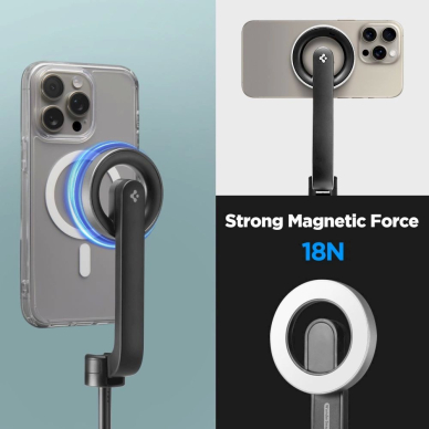 Spigen S580W Asmenukių lazda su MagSafe, Bluetooth ir trikoju – juodas 7