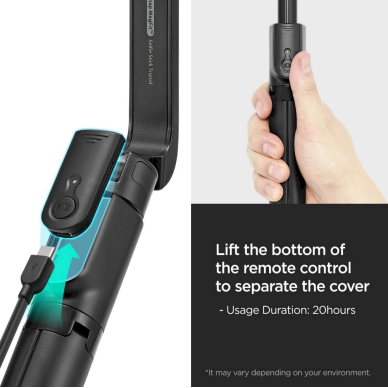 Spigen S580W Asmenukių lazda su MagSafe, Bluetooth ir trikoju – juodas 9