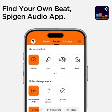 Belaidės ausinės Spigen SA2400 ANC – juodos 7