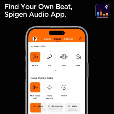 Belaidės ausinės Spigen SA2402 ANC Pro – juodos 5 Belaidės ausinės Spigen SA2402 ANC Pro – juodos 5