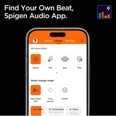 Belaidės ausinės Spigen SA2403 ANC Pro – juodos 8