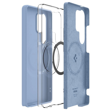 Samsung Galaxy S25 Ultra – Spigen Silicone Fit Mag dėklas - Mėlynas 12