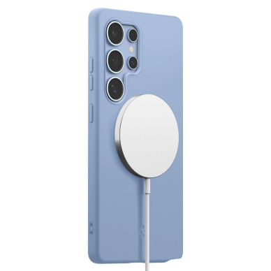 Samsung Galaxy S25 Ultra – Spigen Silicone Fit Mag dėklas - Mėlynas 5
