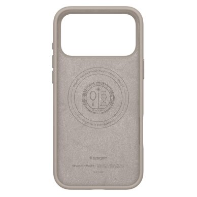 iPhone 17 Pro Max Spigen Silicone Fit dėklas su MagSafe – pilkas 2