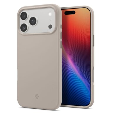 iPhone 17 Pro Max Spigen Silicone Fit dėklas su MagSafe – pilkas