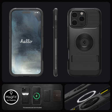 Spigen Slim Armor MagSafe iPhone 16 Pro Dėklas - Juodas 10
