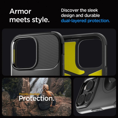 Spigen Slim Armor MagSafe iPhone 16 Pro Dėklas - Juodas 6