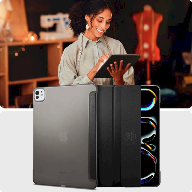Spigen Smart Fold iPad Pro 13 2024 Case - Juodas 8 Spigen Smart Fold iPad Pro 13 2024 Case - Juodas 8